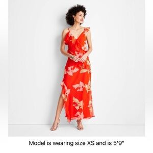 Floral Ruffle Maxi, Brand New!